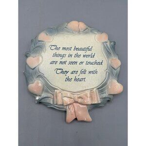Vtg 1992 Miller Studio Heart Wreath‎ Wall Plaque The Most Beautiful things